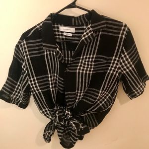 Urban outfitters plaid blouse